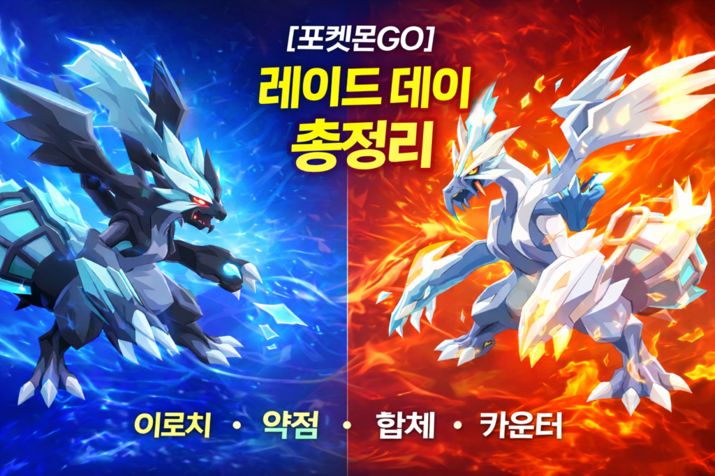 포켓몬고 블랙 큐레무 화이트 큐레무 레이드 데이 총정리 이미지