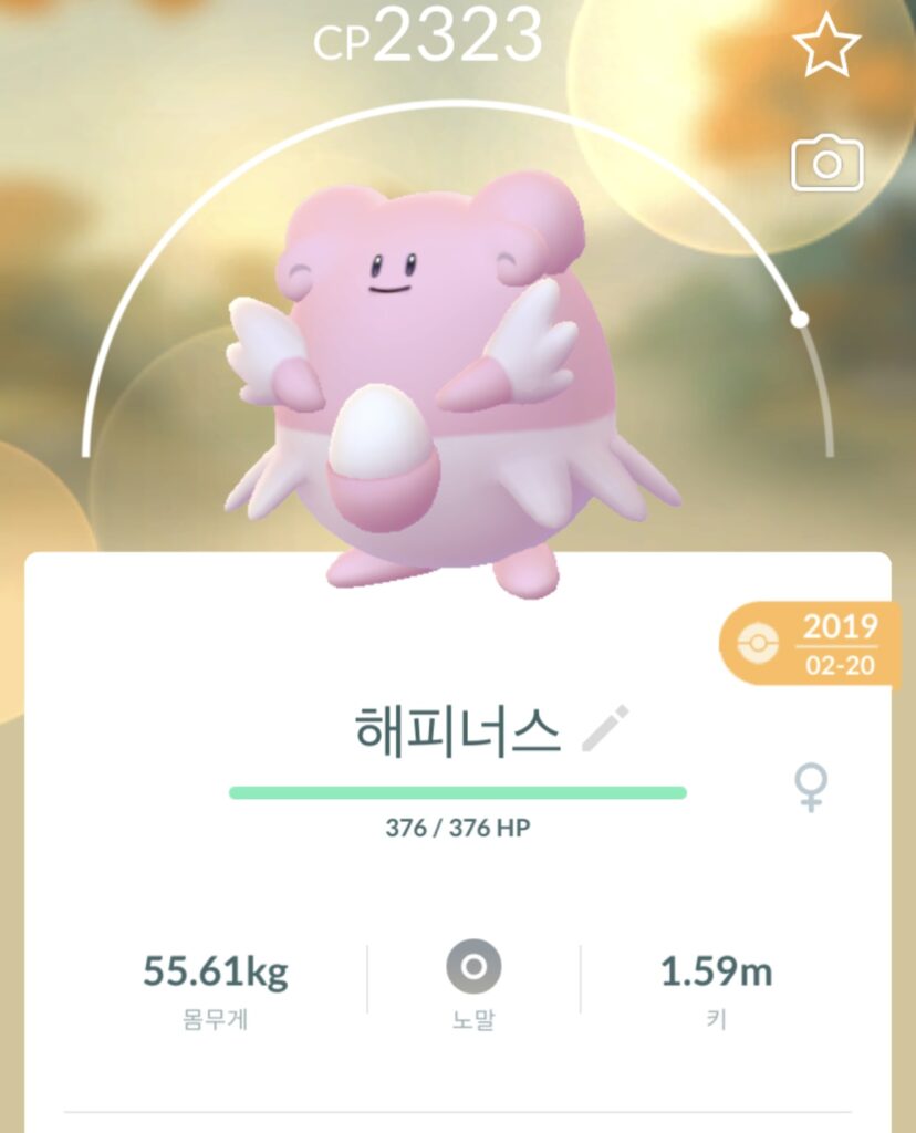 내용 이해를 돕기 위한 포켓몬고 해피너스 사진